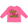 thumbnail image 3 of Inktastic My Uncle is a Firefighter with Fire Truck Boys or Girls Long Sleeve Toddler T-Shirt, 3 of 5