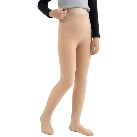 YunPes Girls Winter Warm Fleece Lined Thick Dance Leggings Tights Teens Comfy Soft Thermal Yoga Ballet Tights for Kids Pantyhose