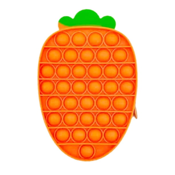 Cartera De Silicona Juguete De Descompresión Cartera De Burbujas Piña Zanahoria Bolsa De Almacenamiento Para Niños Speravity AP006913-03