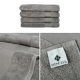 thumbnail image 3 of Hencely 4-Pack Turkish Cotton Bath Towels – Large 28x58 in – Soft, Absorbent, Quick Dry – Gray, 3 of 7