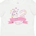 thumbnail image 4 of Inktastic I'm Three Cute Unicorn 3rd Birthday Boys or Girls Toddler T-Shirt, 4 of 5