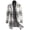 B-brown Plaid, variant on Men's Detachable Plaid Scarfs Wool Blend Coat - Notched Collar Single Breasted Pea Trench Overcoat