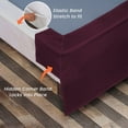 thumbnail image 3 of Wine Solid Pleated Bed Skirt Short - Queen Size -11 Inch Drop Split Corner Pleated Bedskirts -Microfiber Box Pleated Bedskirts - Never Lift Your Mattress - Hotel Quality Bed Skirt, 3 of 8
