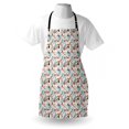thumbnail image 3 of Tropical Apron Exotic Birds Pattern Cartoon Style Toucan Owls and Parrots Hawaii Flora and Fauna, Unisex Kitchen Bib Apron with Adjustable Neck for Cooking Baking Gardening, Multicolor, by Ambesonne, 3 of 3