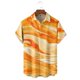thumbnail image 3 of Camisa con estampado de líneas degradadas de verano para hombre, camisas de playa hawaianas de verano para fiestas, ropa de calle con solapa de gran tamaño para hombre, 3 of 5