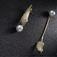thumbnail image 3 of Aretes Dispar Alas Cristal Y Perla Aaa Oro 14k Laminado dorado Unitalla, 3 of 3