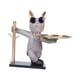 thumbnail image 5 of Estatua creativa de bulldog con bandeja para joyas, llavero y adorno Gris, 5 of 9