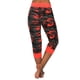 thumbnail image 3 of Mujeres Pantalones de yoga interior deportes al aire libre Pantalones recortados Ejercicio de correr cordón ajustable cintura leggings gimnasio ropa roja kenally OD003018-07, 3 of 7