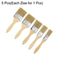 thumbnail image 3 of Unique Bargains 5 Pcs Pinceau en Bois Réutilisable, Pinceaux d'Angle Variés, pour Amélioration de la Maison, Marron, 3 of 6
