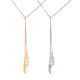 thumbnail image 1 of 2 piezas de collar de hoja simple con colgante corto para clavícula para mujer, decoración para el cuello, color dorado y plateado, 1 of 7