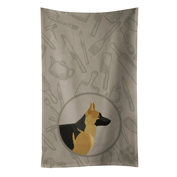 German Shepherd In the Kitchen Kitchen Towel