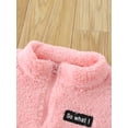 thumbnail image 6 of Fdqin Girls Fleece Jacket 3 Pcs Half Zip Up Fuzzy Sherpa Sweatshirts Cropped Warm Pullover Fall Winter Clothes Green White Pink 3-4 Years, 6 of 7