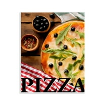 Stupell Industries Flavorful Traditional Pizza Food & Beverage Painting Unframed Art Print Wall Art, 11 x 14