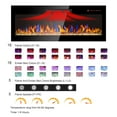 thumbnail image 2 of Indoor Fireplaces 42 inch recessed ultra thin tempered glass front wall mounted electric fireplace with remote and multi color flame & emberbed, LED light heater,Electric Indoor Fireplaces, 2 of 13