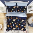 thumbnail image 3 of Juego de edredón Kaleido Space, ropa de cama completa, 7 piezas, brillo oscuro, 3 of 8