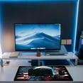 thumbnail image 6 of Desk Mat, Bald Eagle American Flag Desk Pad, USA Flag Large Gaming Mouse Pad for Desk, 31.5"x15.7" Extended Big Computer Keyboard Mouse Pad with Non-Slip Base and Stitched Edge, 6 of 6