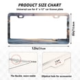 thumbnail image 2 of Aluminum License Plate Frame 2 Pack Car Exterior Accessory Car Tag Holder for Front Rear Plates Cars Decor Magical Snow-covered Village, 2 of 7