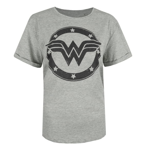 Wonder Woman T-Shirt Femme avec Logo Surdimensionné