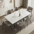 thumbnail image 3 of NessCarsti 2-Piece Faux Leather Chairs, Black Metal Legs, Grey, 19.6"W x 31.8"H, Indoor/Outdoor, 3 of 12