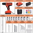 thumbnail image 2 of JUEMEL 3/8" Chuck Cordless Drill Drivers with 2000mAh Battery, 2-Speed Gearbox 1450 RPM MAX, 2 of 7