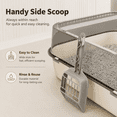 thumbnail image 5 of Cats Litter Box Cats Litter Pan Oversized High Fence Semi-Closed Litter Pan Thickened Cats Litter Box Splashproof Pet Supplies,14.76x11.22x5.91in, 5 of 9