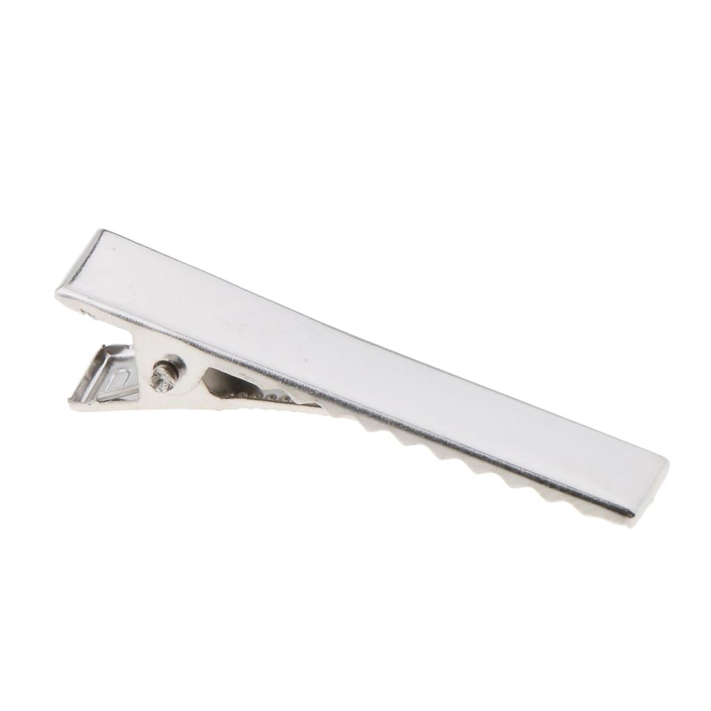 FVDPWYE 150Pcs Single Prong 6x55mm Metal Alligator Hair Clips with Teeth Salon Girls