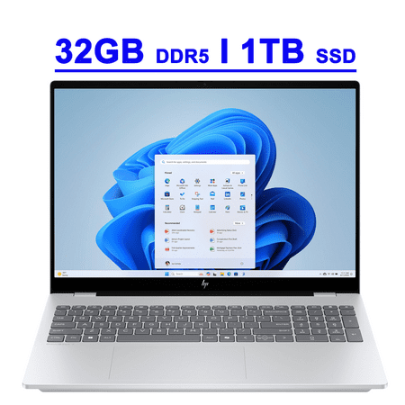 HP OmniBook 7 Premium AI Laptop 16" 2k (2048x1280) OLED Touch (HDR 500nits, 100% DCI-P3) Intel 16-core Ultra 7 255H 32GB DDR5 1TB SSD Backlit Wi-Fi7 5MP IR Privacy Camera Poly Win11 Copilot AI