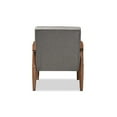 thumbnail image 4 of Baxton Studio Sorrento Mid-century Retro Modern Grey Fabric Upholstered Wooden Lounge Chair, 4 of 6