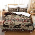 thumbnail image 1 of LAICAIW Bedding Set -3 Piece-Forest Cottage Elk-Cottage Quilt Set with Two Standard Pillowcases-Machine Washable Twin（173x218cm）, 1 of 7