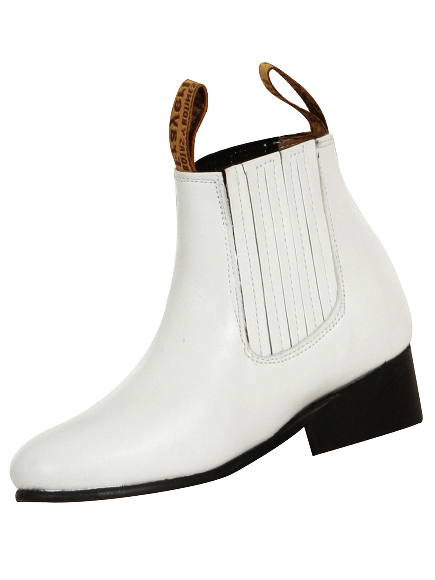 Rain Kids Toddler Boys White Stretch Side Low Heel Ankle Boot 5-11 