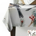 thumbnail image 3 of Christmas Bird, Tablecloth Rectangle Table Cloth 60x102 , Waterproof Tablecloth Outdoor Table Cloth, Watercolor Green Pine Tree Leaves Washable Table Cover for Kitchen Dining Party, 3 of 8