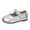 Silver, variant on Girls Dress Shoes Toddler Little Kid Flats Mary Jane School Bowknot Flower Girl Party Ballerina Flat Shoes Silver 30