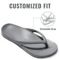 thumbnail image 5 of Litfun Women's Flip Flops Summer Beach Thong Sandals Orthopedic Slide Sandals for Arch Support, Grey, 5 of 7