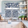 thumbnail image 6 of Kitchen Window Curtains Valance and Tier Set, Summer Ocean Starfish Rod Pocket Tier Curtain Valance Set, Conch Shell on Blue Light Filtering Cafe Curtains for Bedroom Living Room, 6 of 9