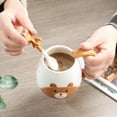 thumbnail image 4 of Farcauo Funny Cup Coffee Mug Cute Duck Cup Ceramic Tea Mug with Spoon & Coaster 420ml Large 3D Coffee Mug Cute Cat Cup Birthday Gift for Girlfriend Boyfriend Women Men, 4 of 7