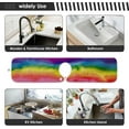 thumbnail image 6 of Coolnut 3d Rainbow Stripes Sink Splash Guard for Faucet 2 Packs Faucet Absorbent Mats, Lgbt Faucet Handle Drip Catcher Quickly Drying Mat for Kitchen Counter Bathroom, 30"x5.5" RV, 6 of 7