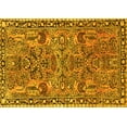 thumbnail image 1 of Ahgly Company Machine Washable Indoor Rectangle Oriental Yellow Traditional Area Rugs, 2' x 3', 1 of 4