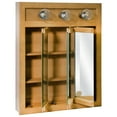 thumbnail image 6 of Design House 24" Wall-Mounted Wood Mirrored Bath Medicine Cabinet with 3 Lights, Nutmeg Oak, 6 of 10