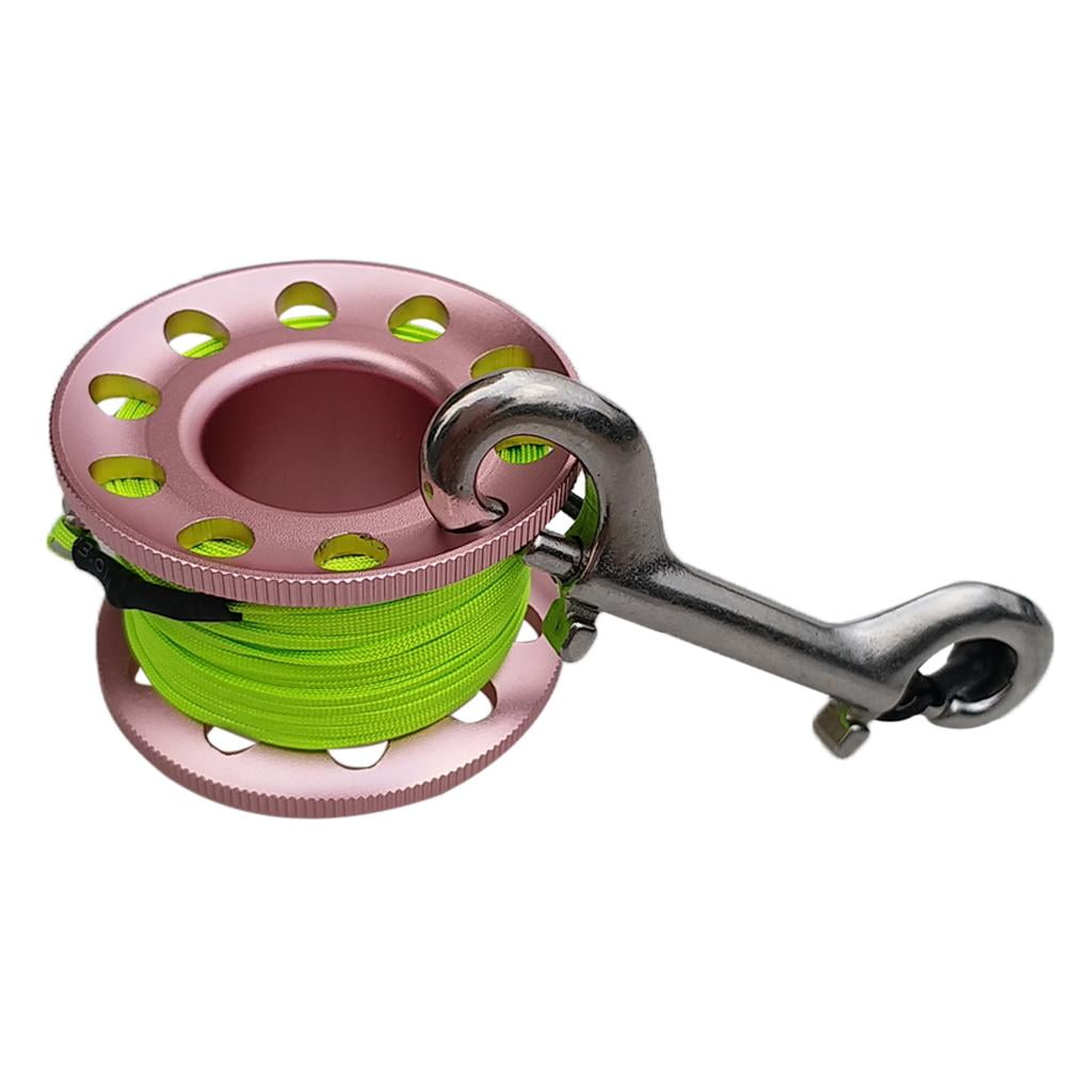 Moulinet De Plongée Sous-marine 30 M – Bobine En Alu Aéronautique, Fil Haute Visibilité, Double Clip 316, Pour épaves Et Grottes