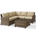 thumbnail image 1 of Afuera Living Ensemble Sectionnel Moderne de Patio en Osier 4 Pcs, Brun et Sable, 1 of 22