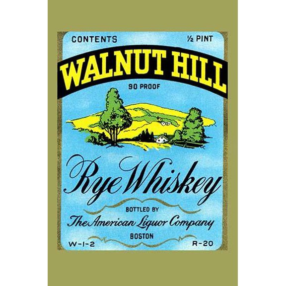 Walnut Hill Rye Whiskey- Fine Art Canvas Print (20" x 30")