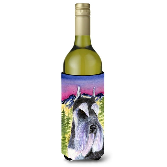 Caroline's Treasures SS8340LITERK Schnauzer Wine Bottle Hugger, Wine Bottle, multicolor