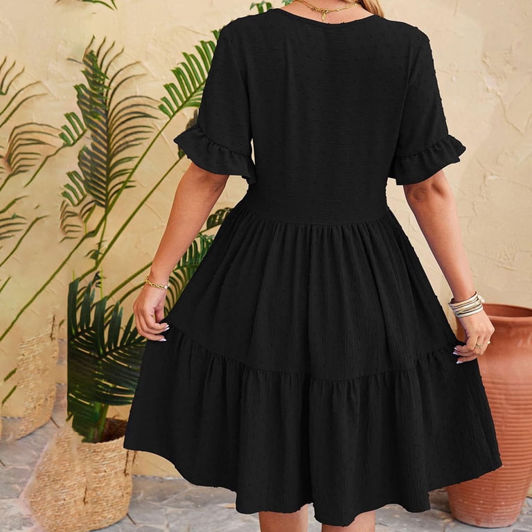 slimming dresses for short ladies Lime Green Women Peplum Plain Midi Slimming Tunic Dresses for Women Short  Sleeve Square Neck Spandex Brunch Going Out Summer Fall 2026 Clothes Y2K XL