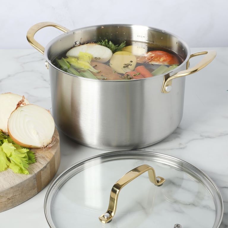 Martha Stewart 5-Quart Stainless Steel Dutch Oven with Glass Lid photo 8