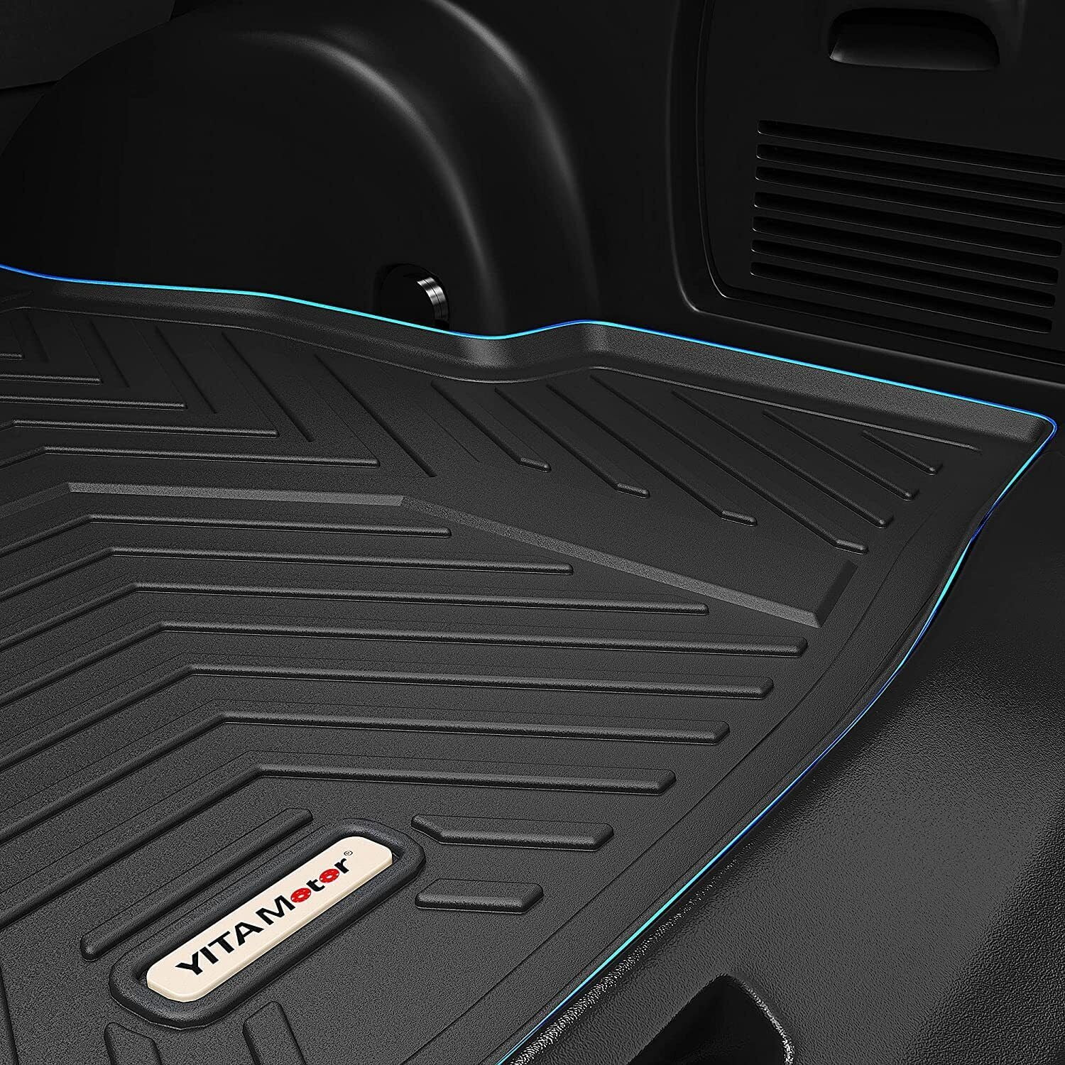 RVNI Floor Mats for 2016-2022 Honda Pilot Rubber 1st 2nd 3rd Row All Weather Liners (Not for Elite & 7 Passenger Models)