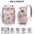 thumbnail image 4 of Watercolor Flower Pattern Insulated Backpack Cooler - 20L High Capacity, Long-Lasting Insulation, Perfect for Outdoor Enthusiasts, 4 of 4