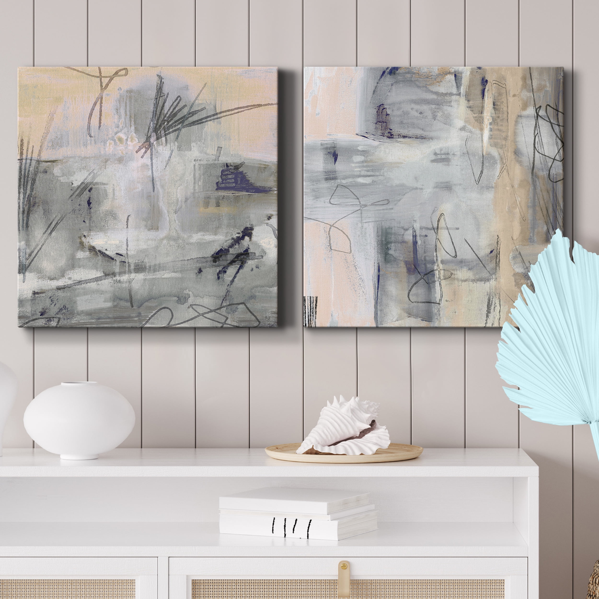Southeast I - Premium Gallery Wrapped Canvas - Ready to Hang Set of 2 - 40 x 40 Each