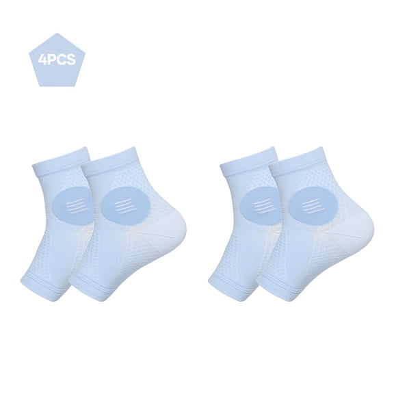 TELOLY 4Pair Neuropathy Socks Toeless Compression Socks Breathable Comfortable Ankle Socks Relief Athletic Socks For Arch & Heel