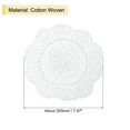thumbnail image 2 of Fabric Coasters, 4pack 8" - Cotton Woven Crochet Doilies, Lace Embroidery Cup Mat with Floral Pattern (White), 2 of 5
