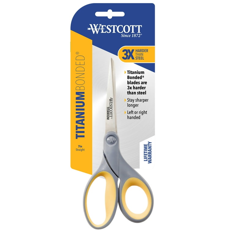 Westcott 7 inch Straight Titanium Bonded Scissors, Pack of 6